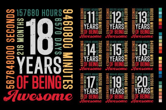 Download Kids Teens Birthday Awesome Vintage - Teens Collection