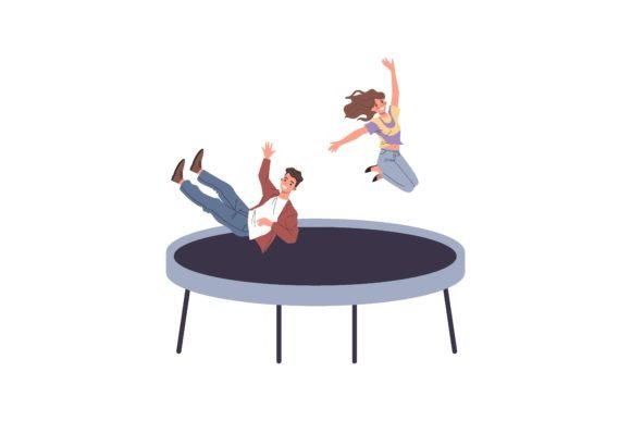 Download Friends Jumping on Trampoline. Teens Enj - Teens Collection