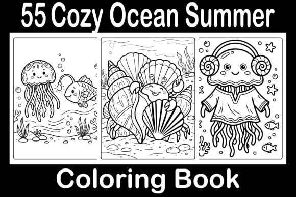 Download Cozy Ocean Summer Coloring Book - Premium Resources