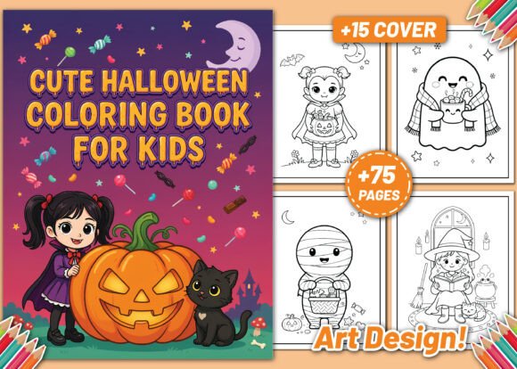 Download Cute Halloween Coloring Book for Kids - Coloring book for kids Collection
