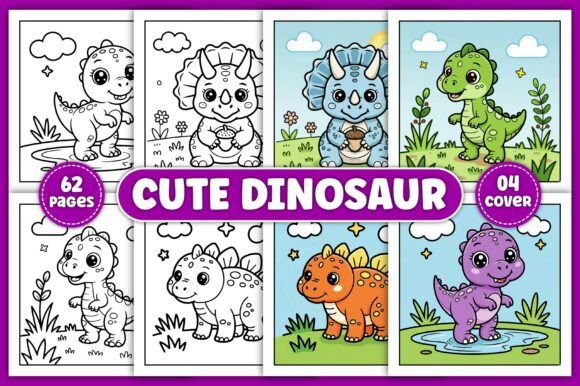 Download Cute Dinosaur Coloring Book for Kids - Coloring book for kids Collection