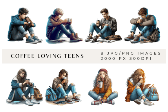 Download Coffee Loving Teens - Teens Collection
