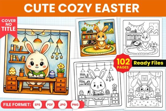 Download Cute Cozy Easter Coloring Book for Teens - Teens Collection